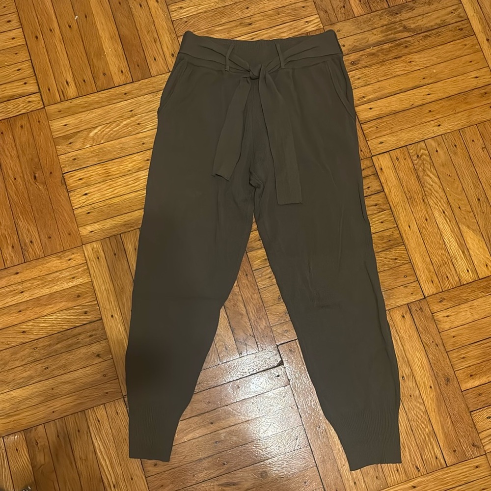 Zara Knit High Waist Army Green Jogger Pants
